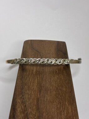 Silver and Diamonds Vintage Silver Bracelet